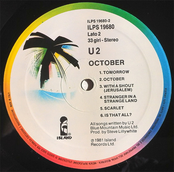 U2 - October (LP, Album)