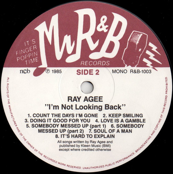 Ray Agee - I'm Not Looking Back (LP, Comp, Mono)