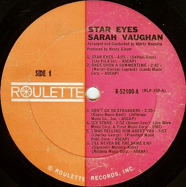 Sarah Vaughan - Star Eyes (LP, Album, Mono)
