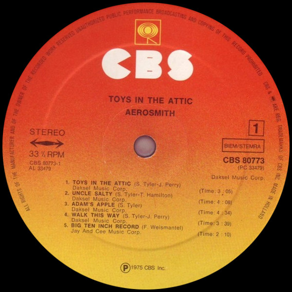 Aerosmith - Toys In The Attic (LP, Album)