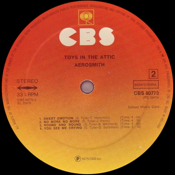 Aerosmith - Toys In The Attic (LP, Album)