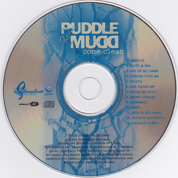 Puddle Of Mudd - Come Clean (CD, Album, Enh)