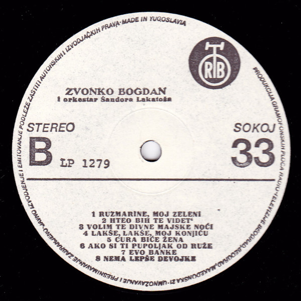 Zvonko Bogdan - Zvonko Bogdan I Orkestar Šandora Lakatoša (LP, Album, RE)