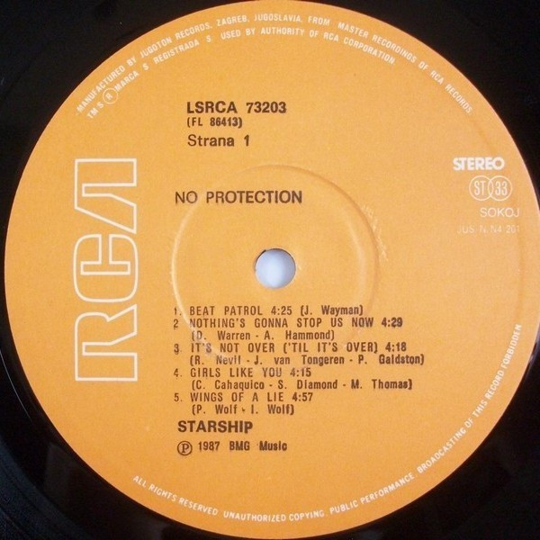 Starship (2) - No Protection (LP, Album)
