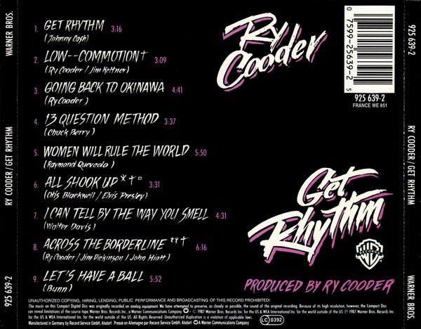 Ry Cooder - Get Rhythm (CD, Album)