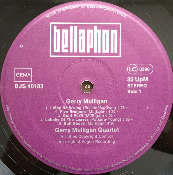 Gerry Mulligan - Jazztracks (LP, Comp)
