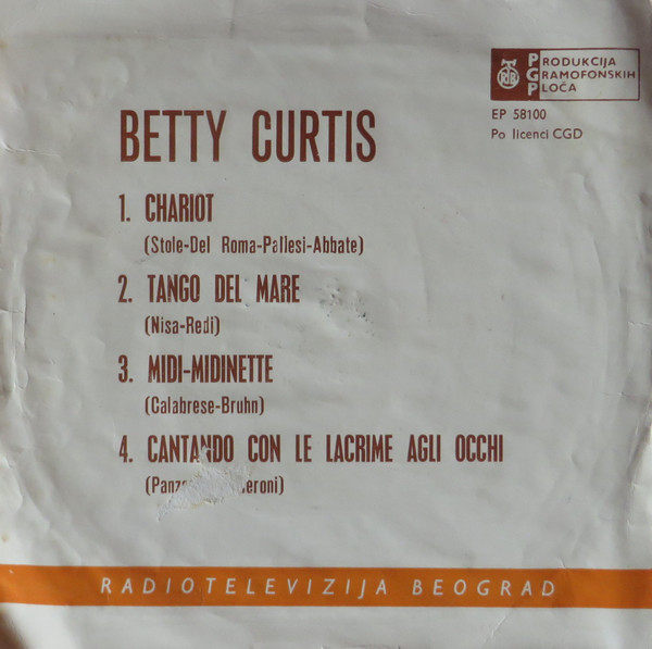 Betty Curtis, Orchestra Franco Monaldi, Orchestra Gianni Ferrio* - Chariot (7