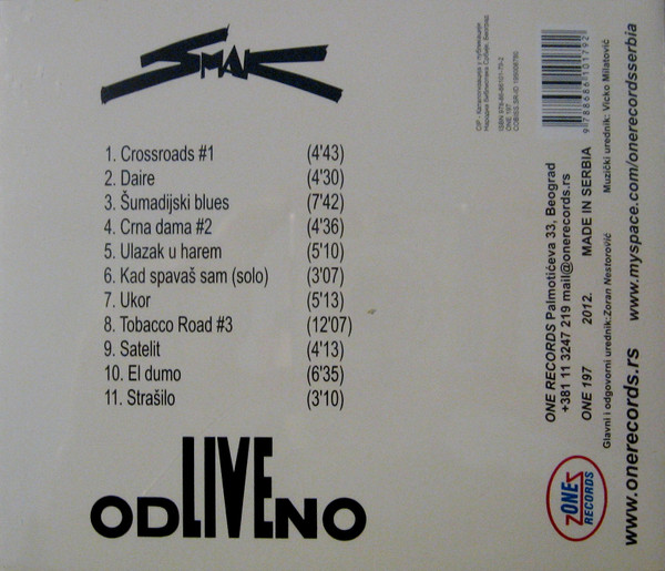 Smak (3) - OdLIVEno (CD, Album, RE, RM)