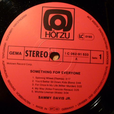 Sammy Davis Jr. - Something For Everyone (LP, Album)