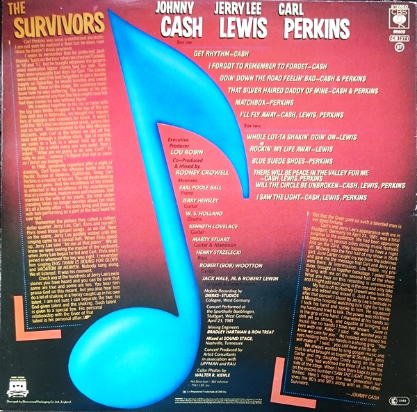 Johnny Cash, Jerry Lee Lewis, Carl Perkins - The Survivors (LP, Album)