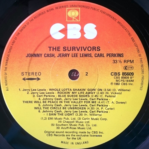 Johnny Cash, Jerry Lee Lewis, Carl Perkins - The Survivors (LP, Album)