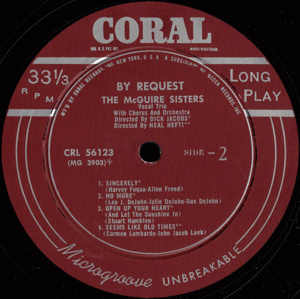 The McGuire Sisters* - By Request (10