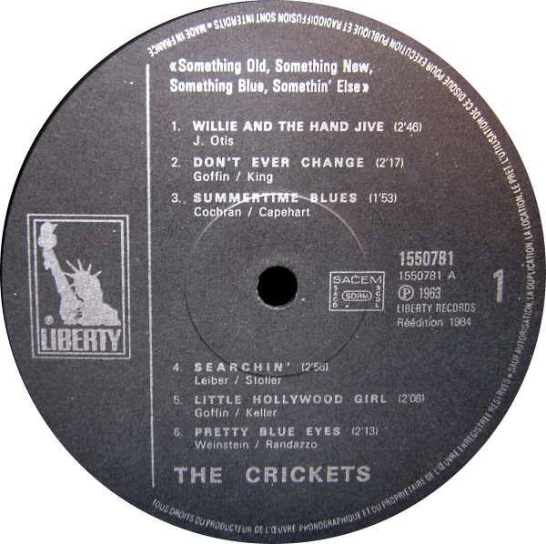 The Crickets (2) - Something Old, Something New, Something Blue, Somethin' Else !!!!!! (LP, Album, RE)