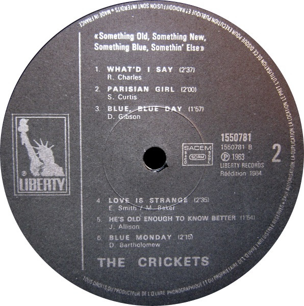 The Crickets (2) - Something Old, Something New, Something Blue, Somethin' Else !!!!!! (LP, Album, RE)