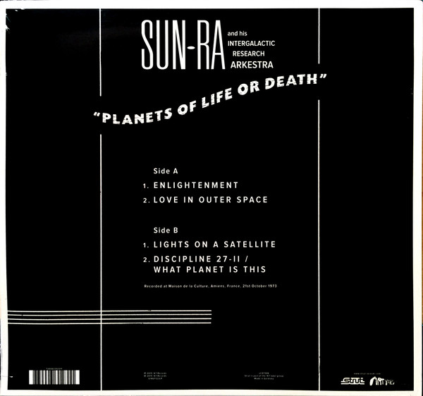 Sun Ra And His Intergalactic Research Arkestra* - Planets Of Life Or Death: Amiens '73 (LP, Album, RSD)