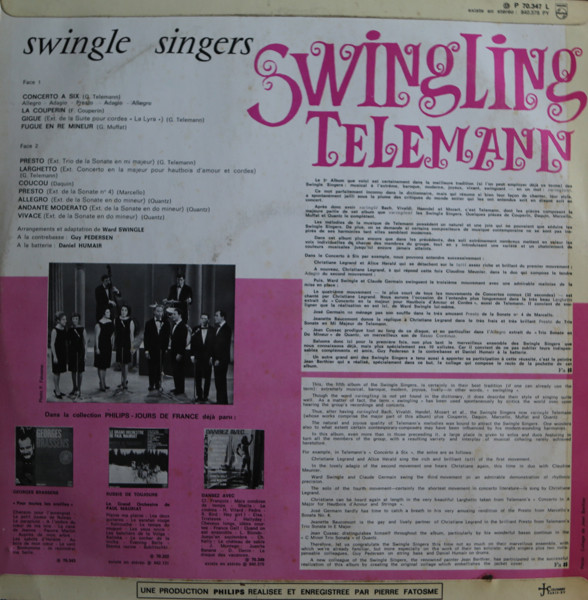 Swingle Singers* - Swingling Telemann  (LP, Album, Mono, Clu)