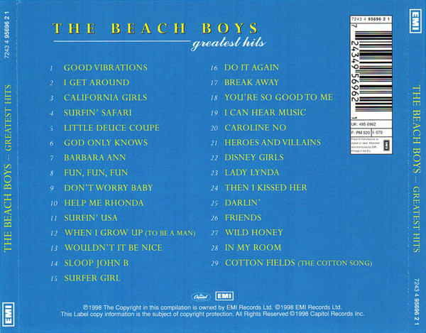 The Beach Boys - Greatest Hits (CD, Comp, Mono, RM)
