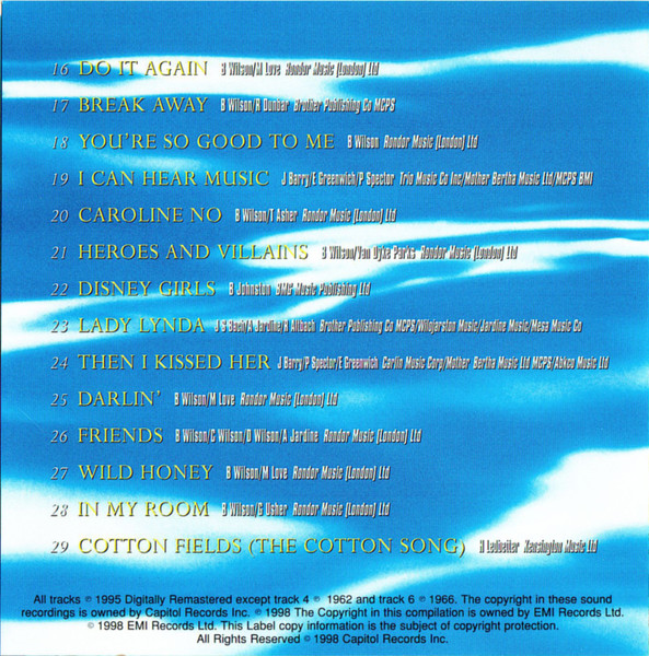 The Beach Boys - Greatest Hits (CD, Comp, Mono, RM)