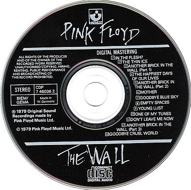 Pink Floyd - The Wall (2xCD, Album, RE)