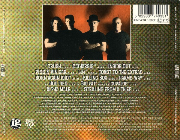 Anthrax - Volume 8 - The Threat Is Real (CD, Album)