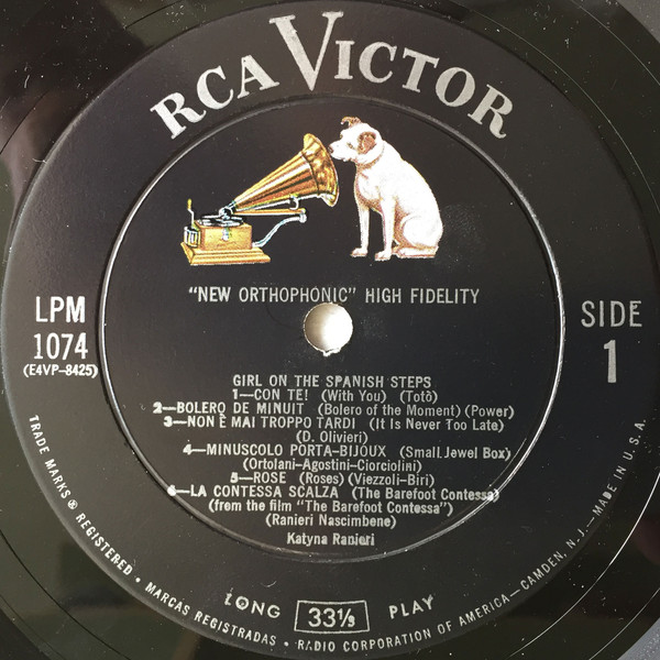 Katyna Ranieri - Girl On The Spanish Steps (LP, Album, Mono)