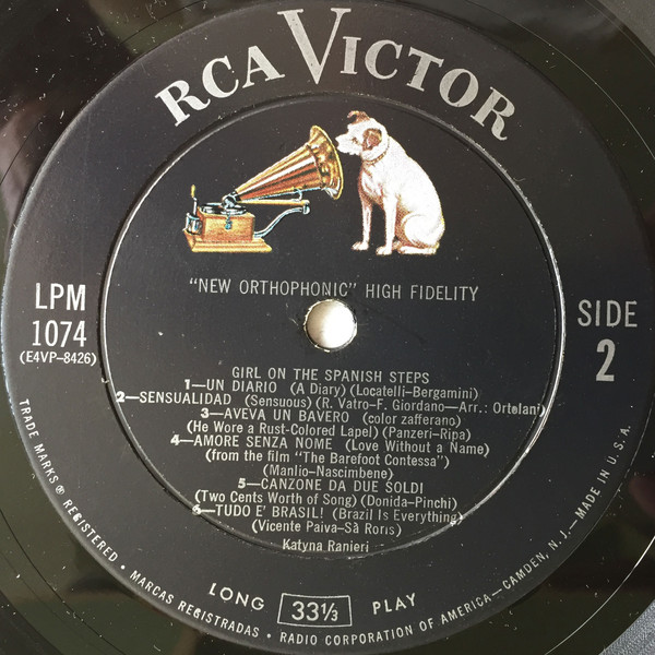 Katyna Ranieri - Girl On The Spanish Steps (LP, Album, Mono)