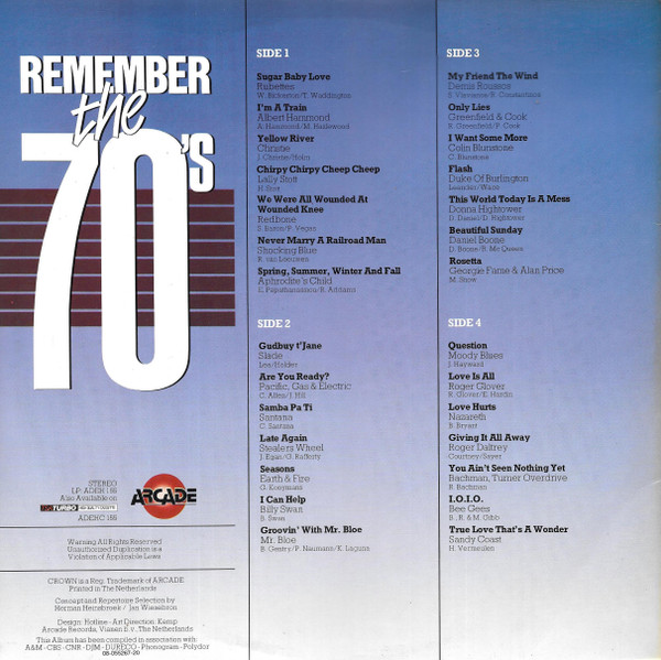Various - Remember The 70's Volume 1 (2xLP, Comp, Gat)