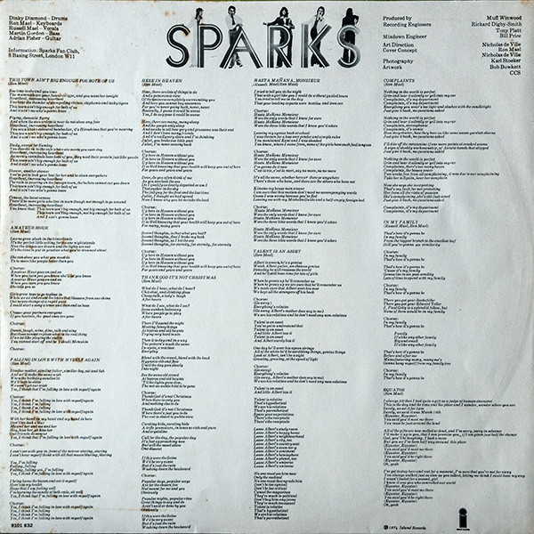 Sparks - Kimono My House (LP, Album)