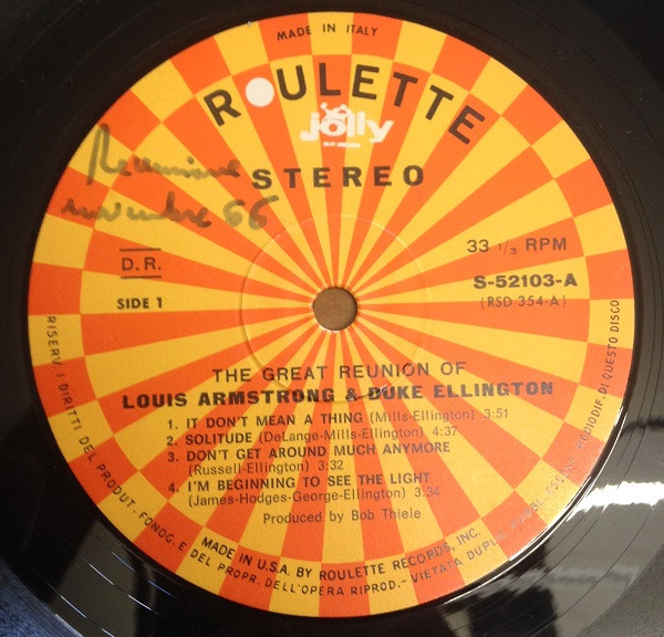 Louis Armstrong & Duke Ellington - The Great Reunion Of Louis Armstrong And Duke Ellington (LP, Album)