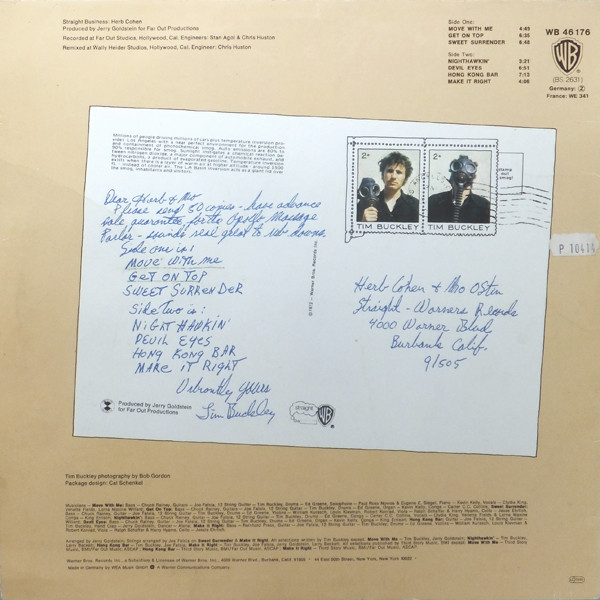 Tim Buckley - Greetings From L.A. (LP, Album, RE)