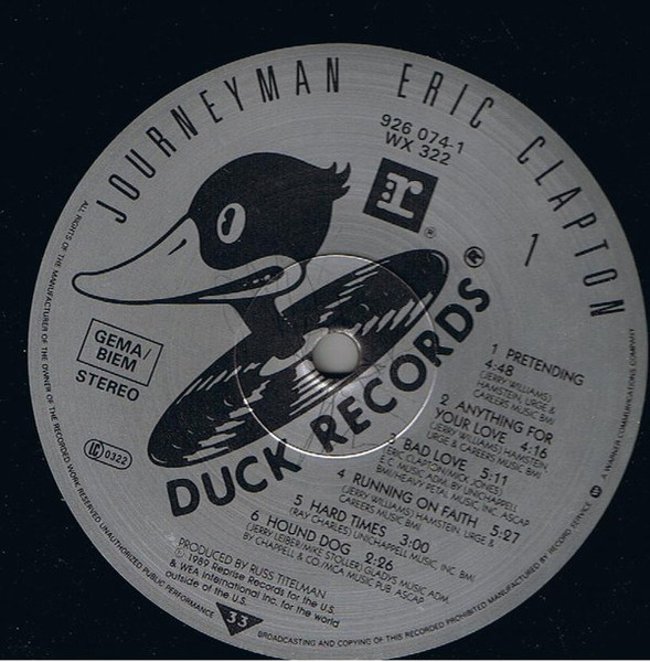 Eric Clapton - Journeyman (LP, Album, Gat)