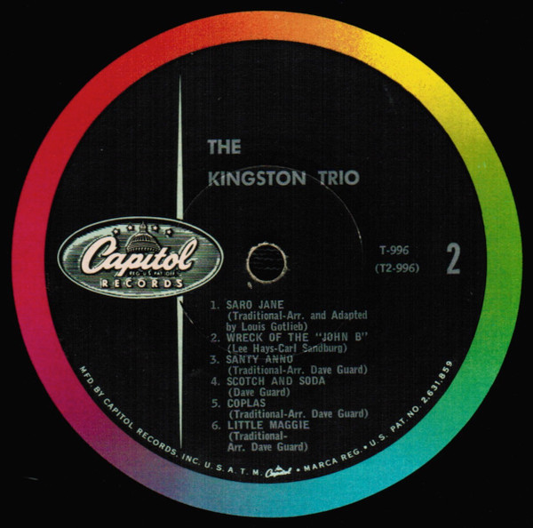 Kingston Trio - The Kingston Trio (LP, Album, Mono, RE, Los)