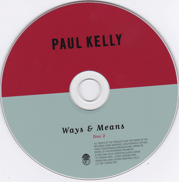 Paul Kelly (2) - Ways & Means (2xCD, Album, Copy Prot.)