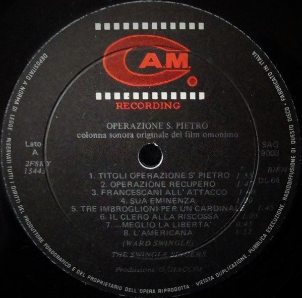 The Swingle Singers* - Operazione San Pietro - Colonna Sonora Originale Del Film (LP, Album)