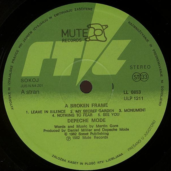 Depeche Mode - A Broken Frame (LP, Album)
