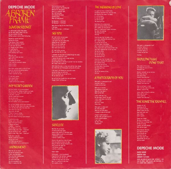Depeche Mode - A Broken Frame (LP, Album)