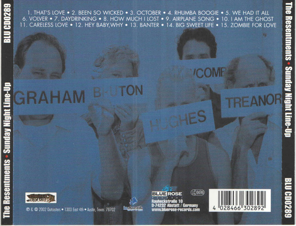 The Resentments - Sunday Night Line-up (CD, Album)