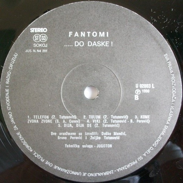 Fantomi* - ..... Do Daske! (LP, Album, Promo)