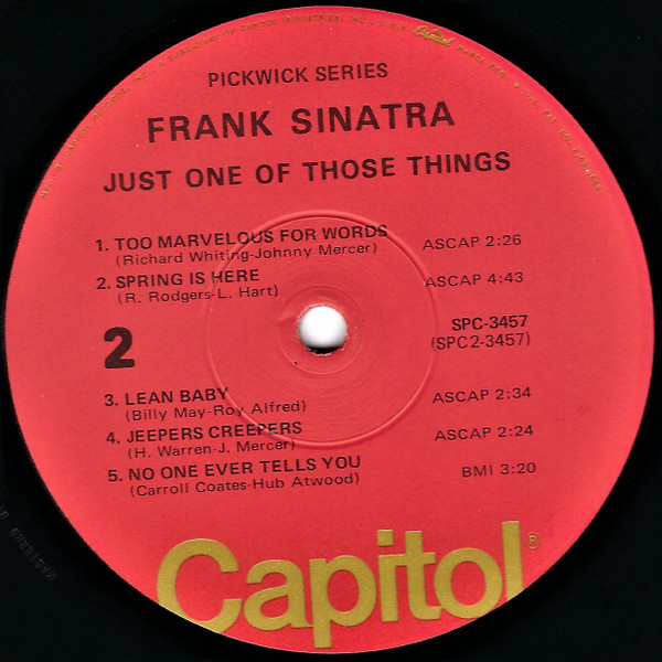 Frank Sinatra - Just One Of Those Things (LP, Comp, Ora)