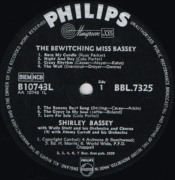 Shirley Bassey - The Bewitching Miss Bassey (LP, Album)
