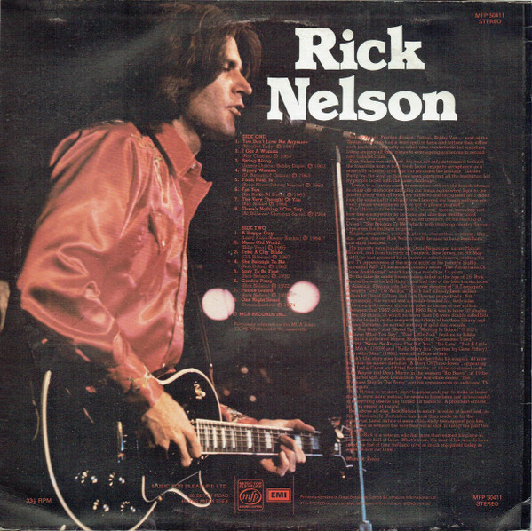 Rick Nelson* - The Rick Nelson Singles Album 1963-1974 (LP, Comp, RE)