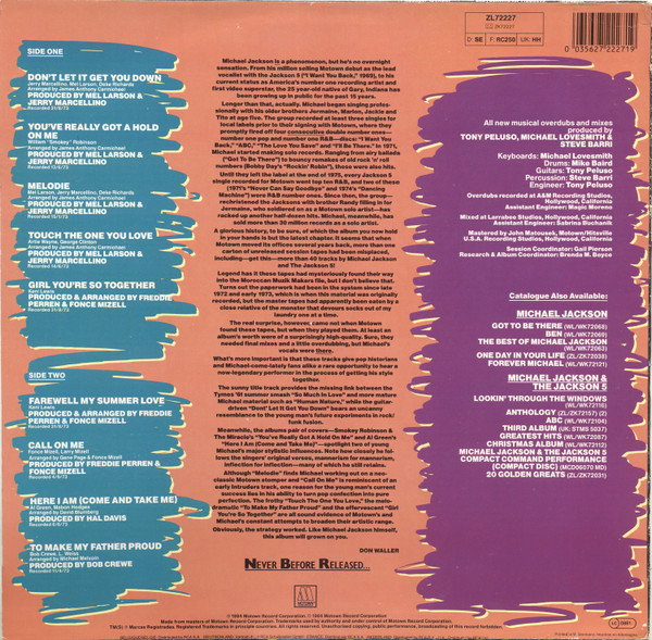 Michael Jackson - Farewell My Summer Love (LP, Album)