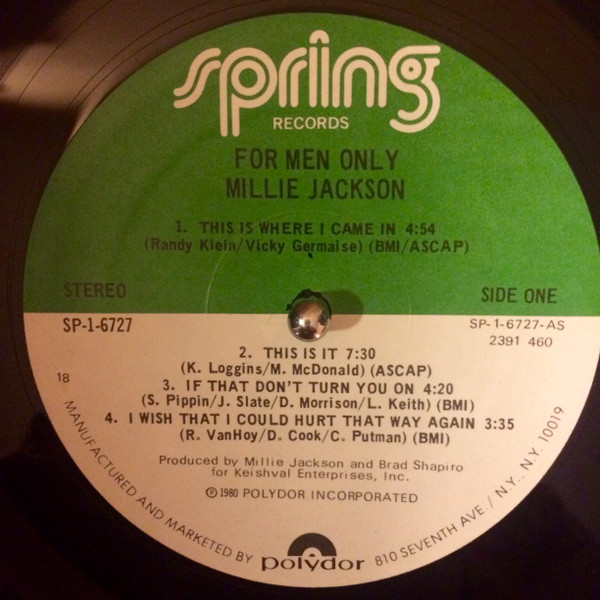 Millie Jackson - For Men Only (LP, Album, 18 )