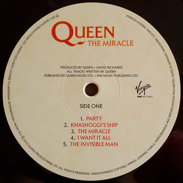 Queen - The Miracle (LP, Album, RE, RM, 180)