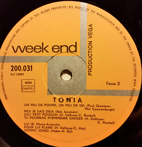 Tonia (3) - Tonia (LP, Album)