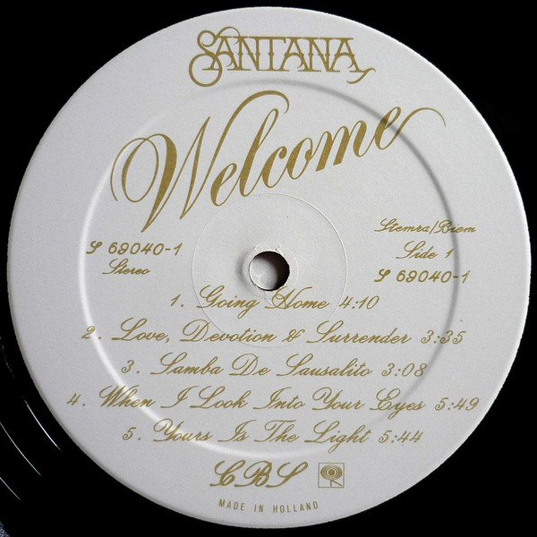 Santana - Welcome (LP, Album, Gat)