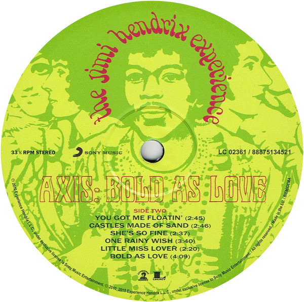 The Jimi Hendrix Experience - Axis: Bold As Love (LP, Album, RE, RM, RP, 180)