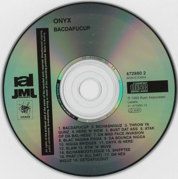 Onyx - Bacdafucup (CD, Album)