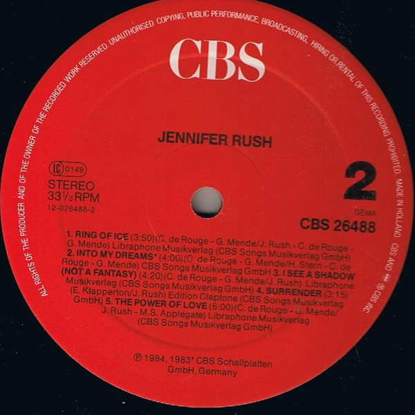 Jennifer Rush - Jennifer Rush (International Version) (LP, Album)