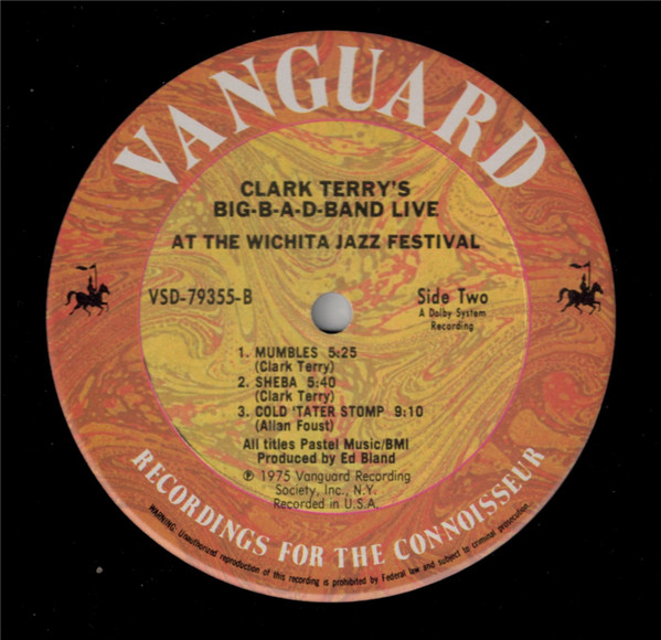 Clark Terry's Big B-a-d Band* - Clark Terry's Big-B-a-d-Band Live At The Wichita Jazz Festival 1974 (LP, Album, RE)